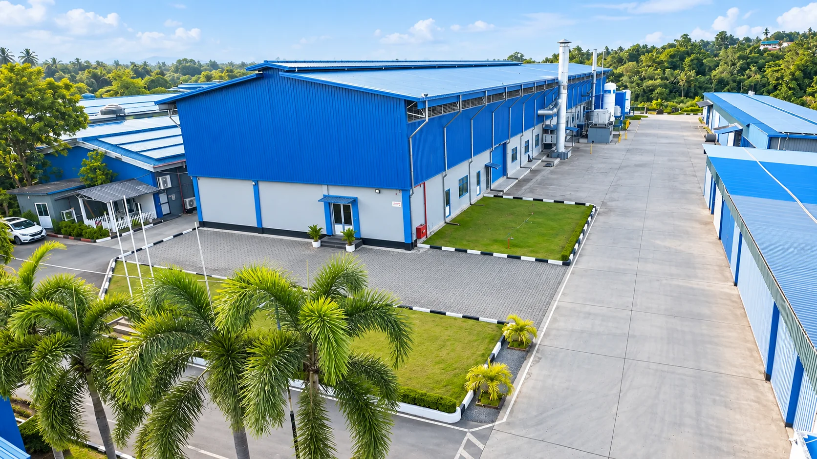 Aerial view of the Lanka Special Steels factory in Sapugaskanda